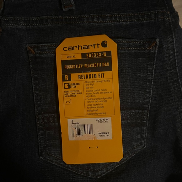 Carhartt Women's Jeans - Deep Blue - Picture 2 of 2